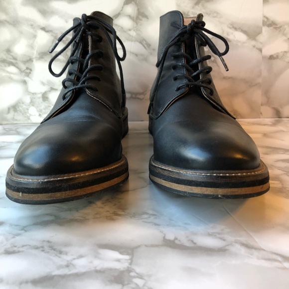 Men's Gravity Pope Black Leather Lace Up Dress Boot - Picture 5 of 15